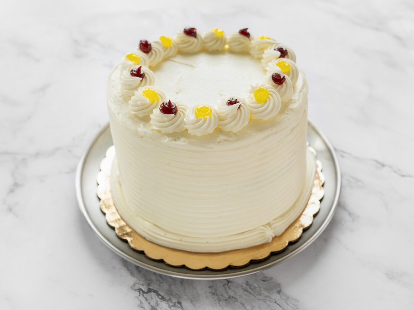Lemon vanilla raspberry cake